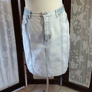 Retro Light Blue Jean Skirt